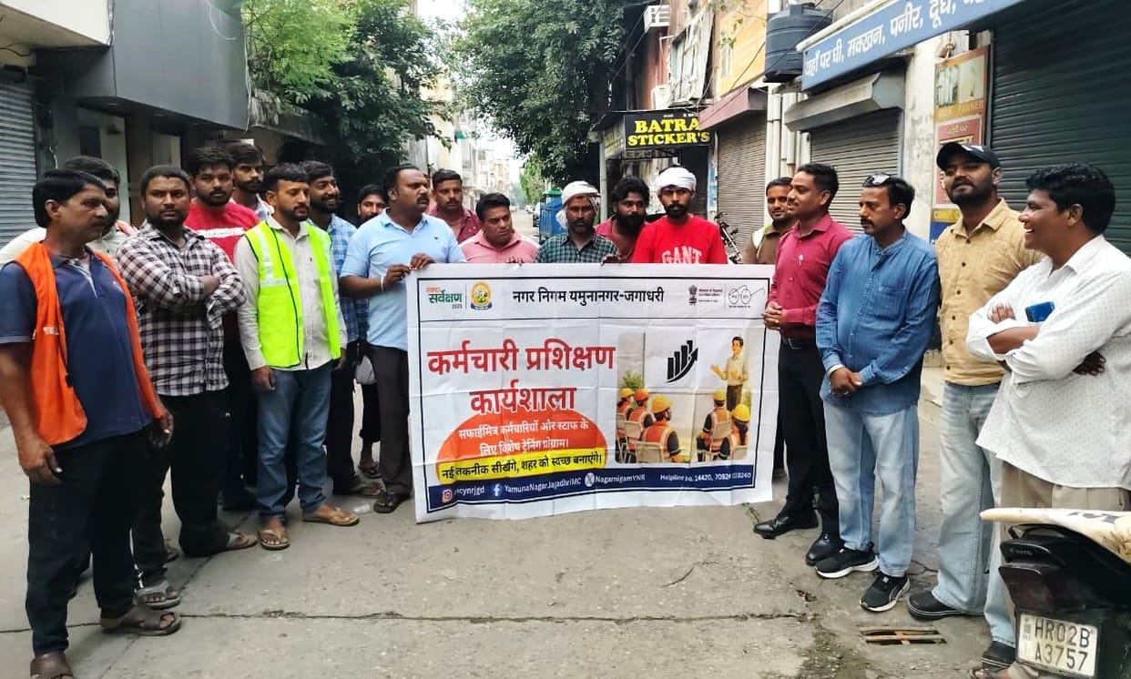 Sanitation workers trained in waste segregation and the use of PPE kits.