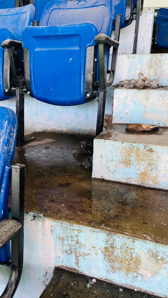 The pavilion started leaking even before the handover.