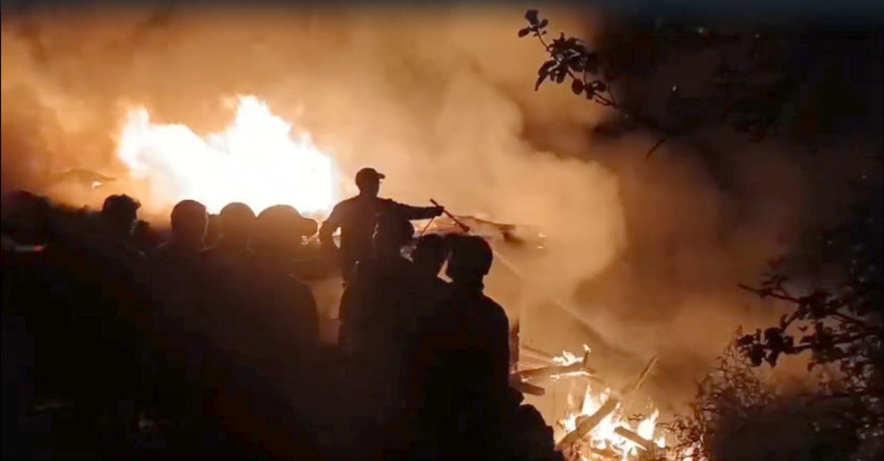 House reduced to ashes after catching fire in Kanai, Kinnaur