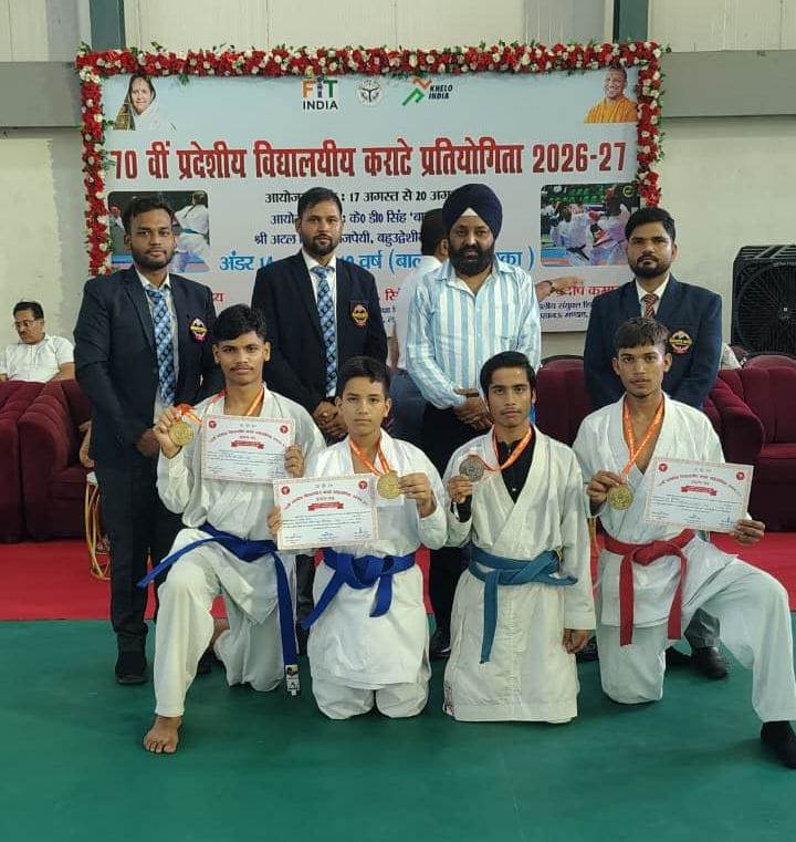 Players win three gold and two silver medals in state-level karate