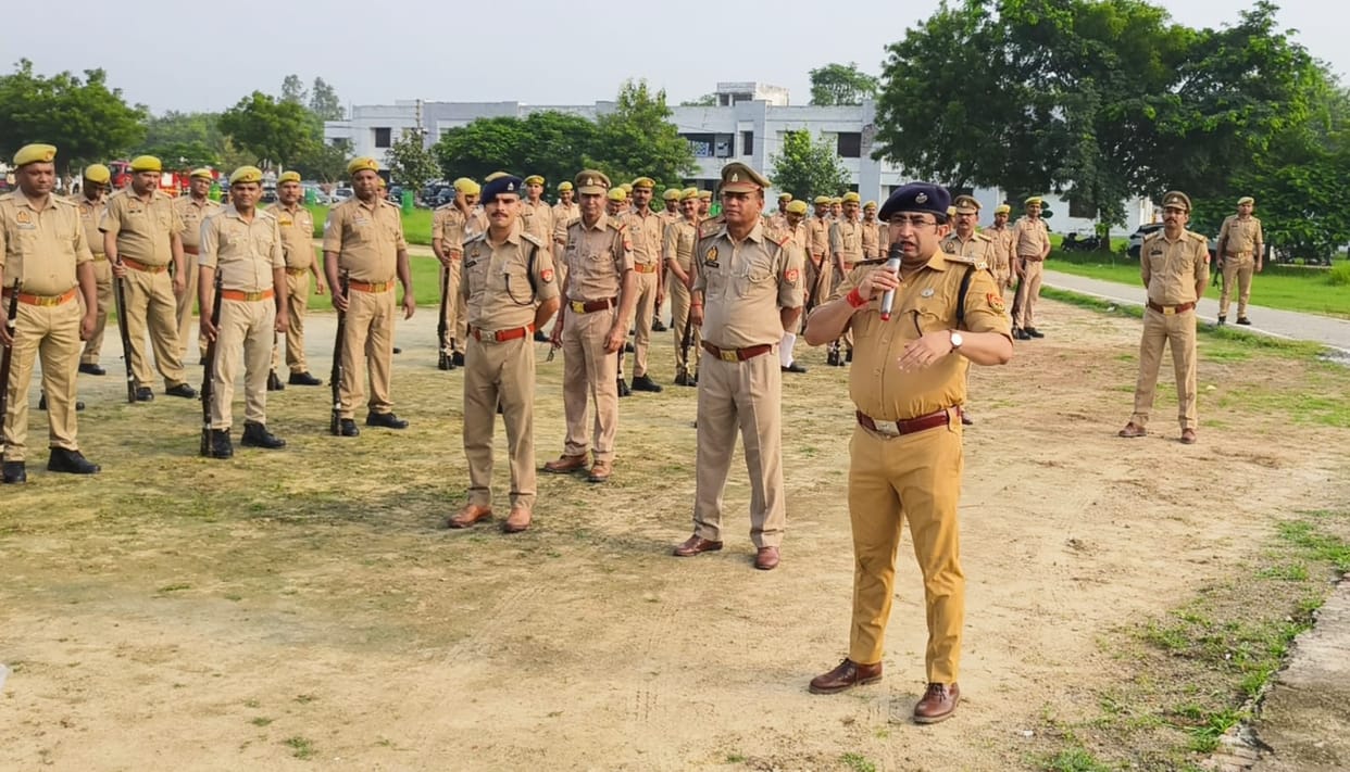 Police conducted a riot control mock drill; exercises were also carried out using the 'Vajra' vehicle.