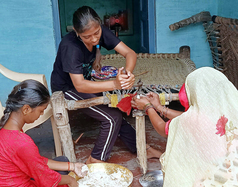 The tradition of *sevai* (vermicelli) lives on in the villages of Braj, yet the new generation has forgotten the *Malhar* songs.
