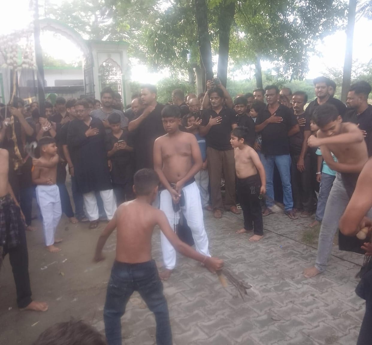 The final mourning procession emerged from Shahi Karbala.