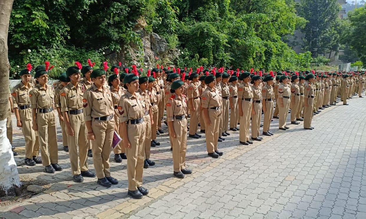 600 female NCC cadets are undergoing military training at Baru Sahib.