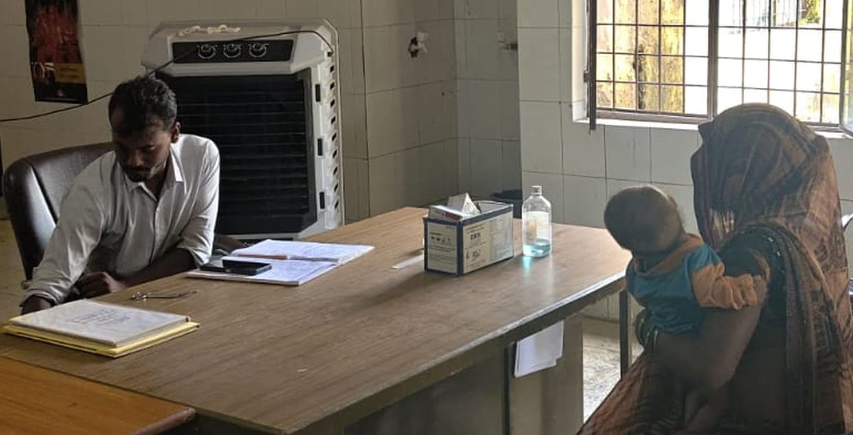 Doctor absent from PHC; lab technician providing treatment.