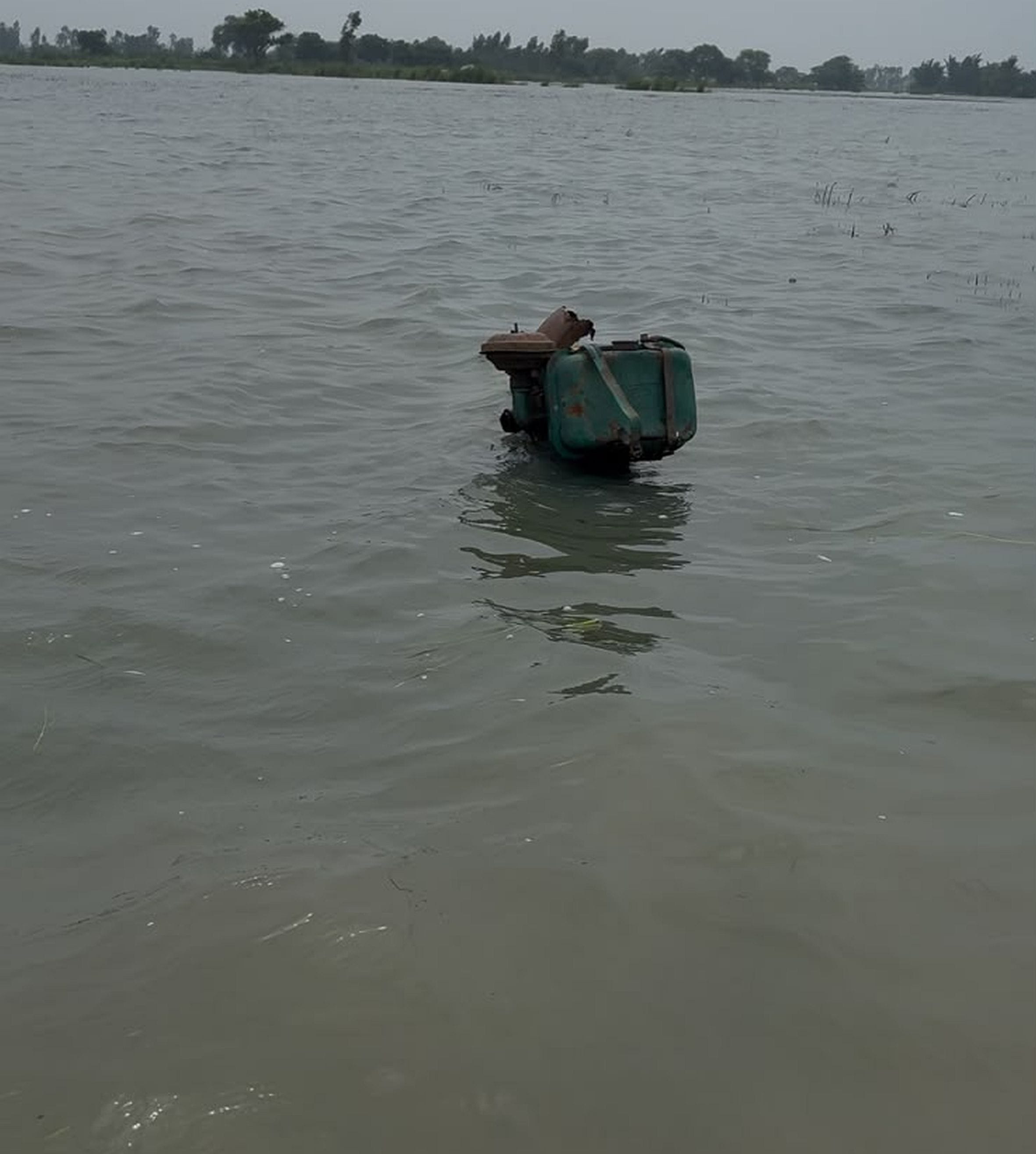 . गौरीगंज में पैंगा ड्रेन के उफान से डूबी किसानों की फसल। -संवाद