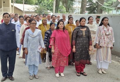 Congress holds protest rally over allegations of disrespect to the national anthem.