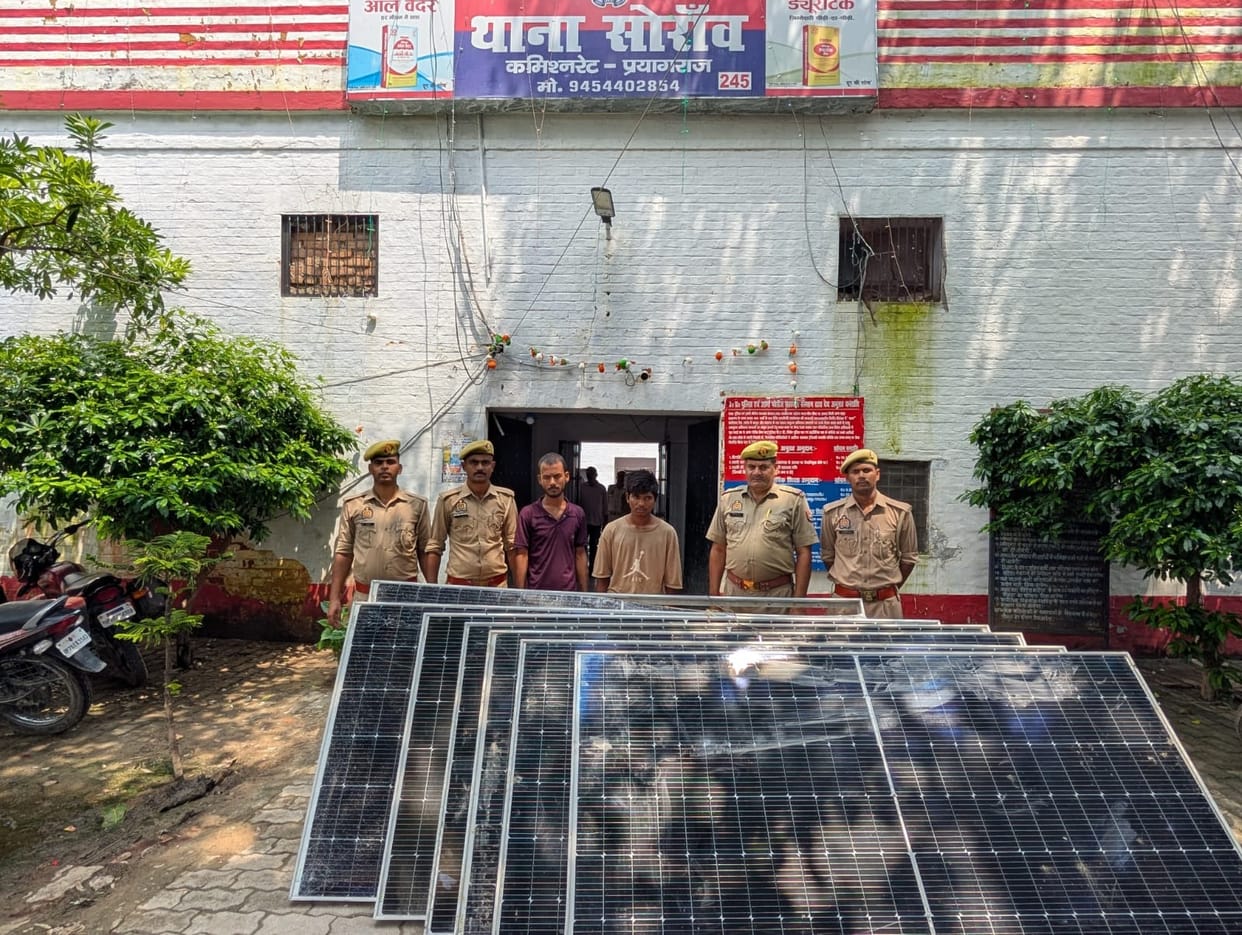 Two accused arrested for solar panel theft panels recovered