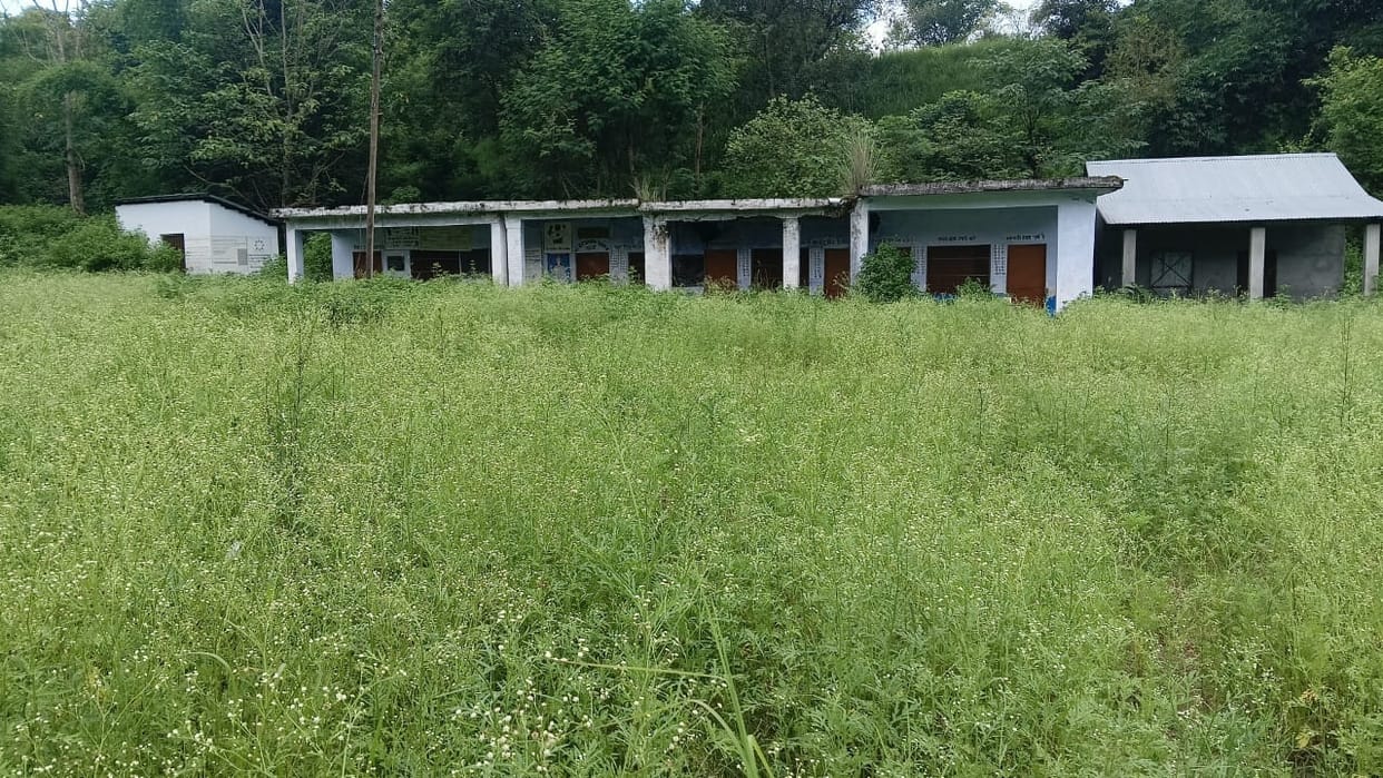 Khatvi school building turning into ruins; plans for its utilization buried in paperwork.