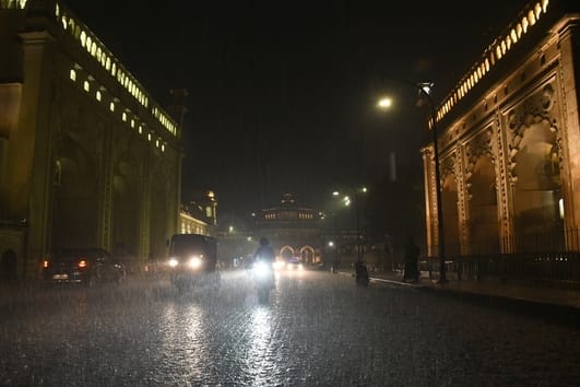 After keeping us waiting all day, the clouds poured down at night