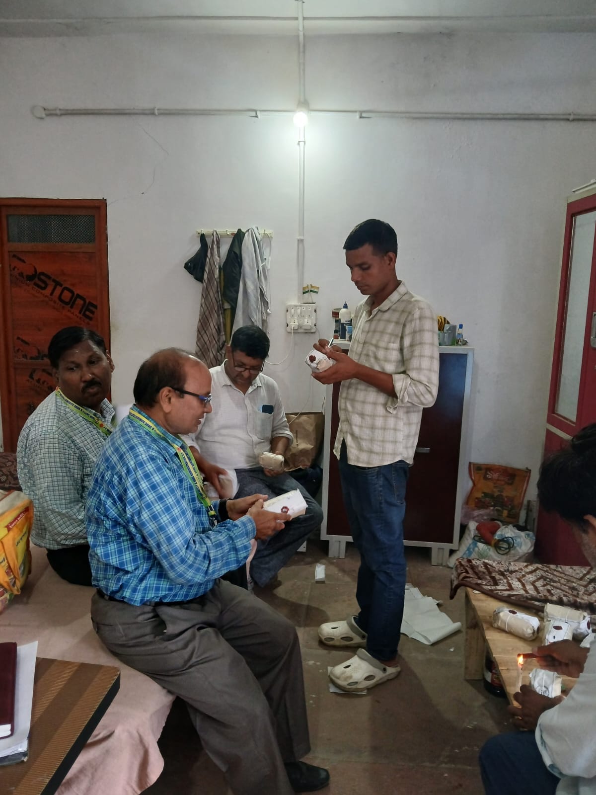 Shops raided; 120 kg of food items destroyed.
