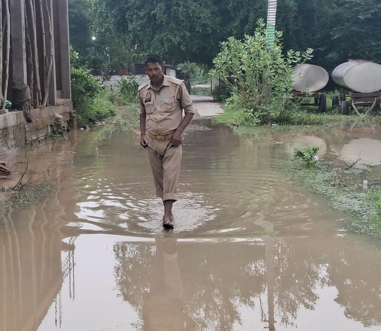 The farmers' faces lit up after four hours of rain