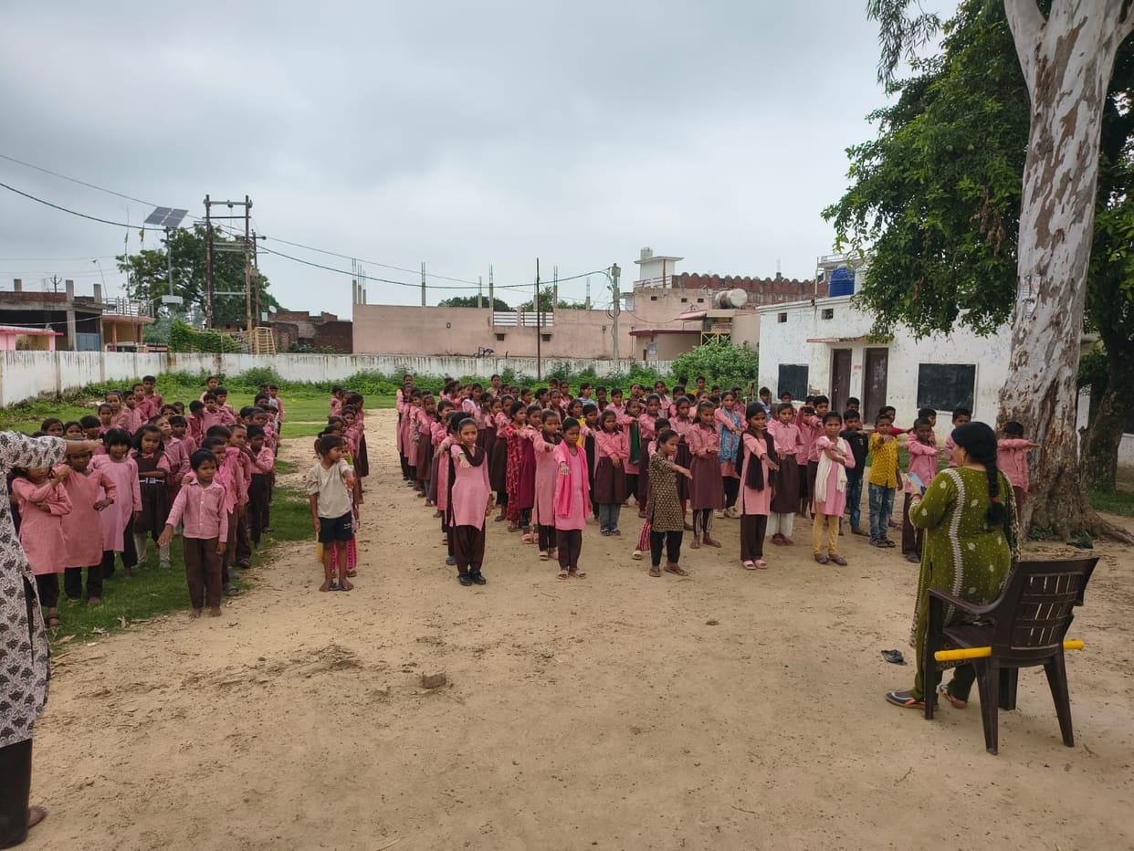 Female students were provided with information on disaster management.