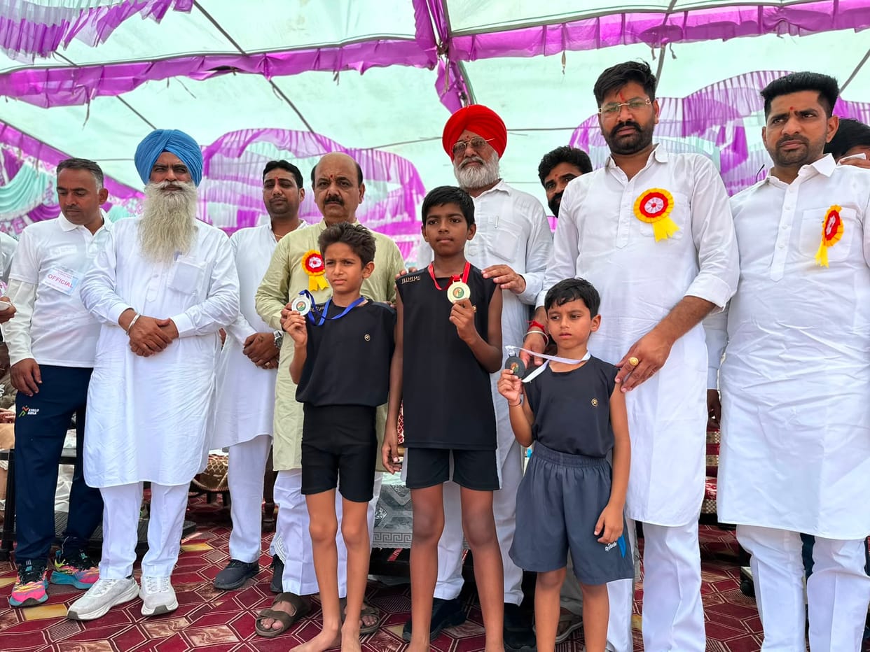 Harjot, Meghna, and Parul triumphed in the Under-12 girls' category