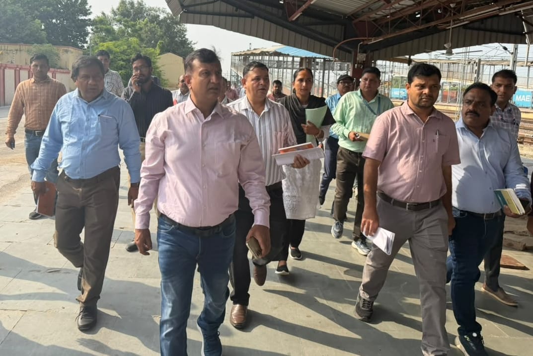 Redevelopment of Bhiwani station at a cost of 16.68 crore is 99 complete.