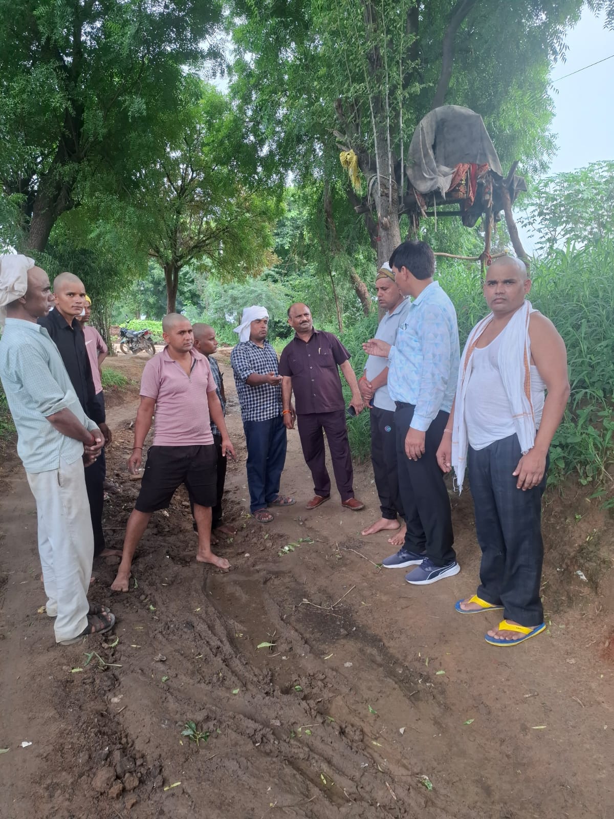 The dilapidated road of Thar Ramdas will be measured on Monday and soil will be filled.