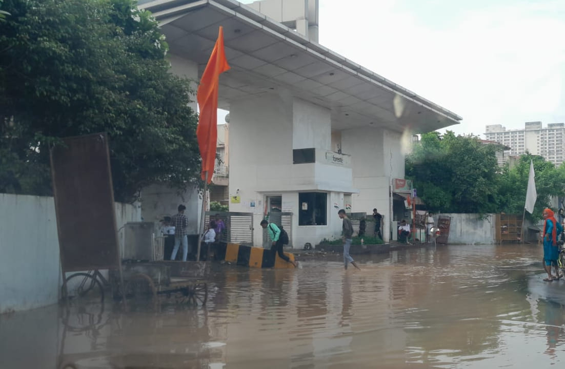 Public transport in Dadri-Greater Noida affected by rain.