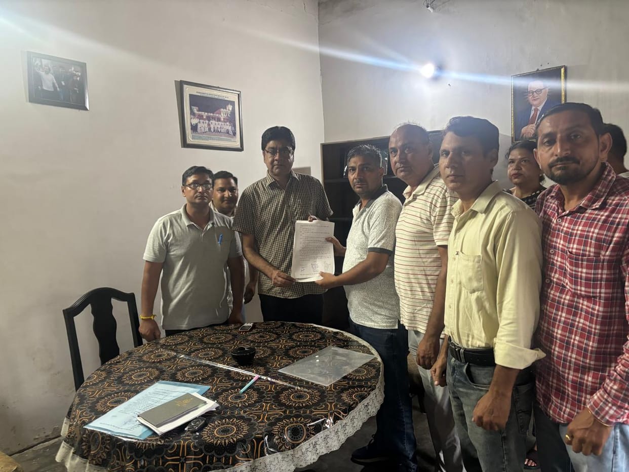 Guest teachers submitted a memorandum to MLA Akram Khan