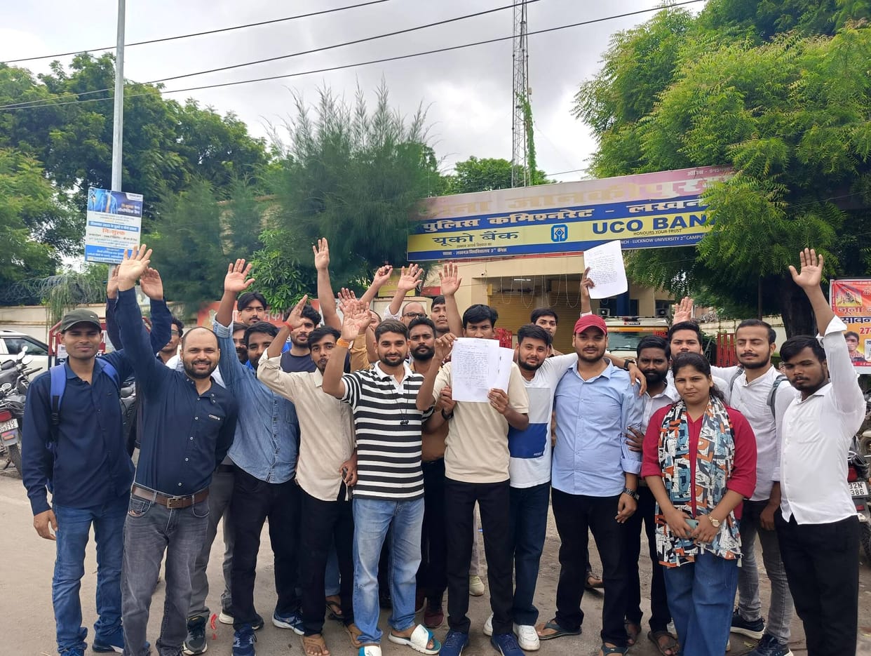 Students protest over the beating of a student at a traffic booth