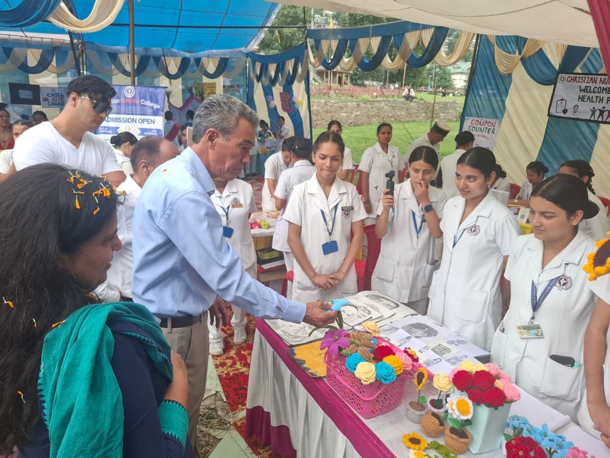 Christian Nursing College organized a health fair.
