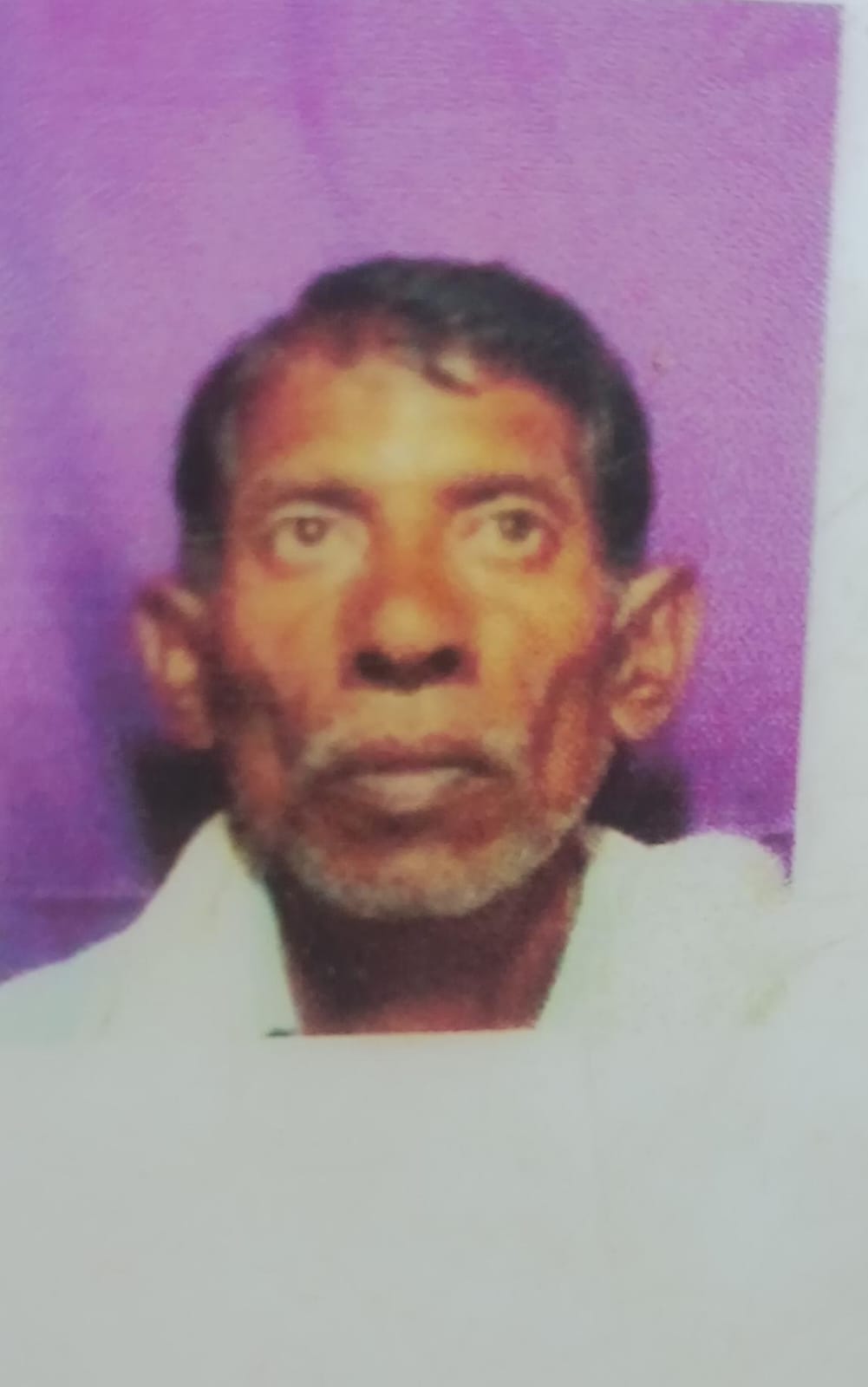 Death after being hit by a train while crossing the railway line