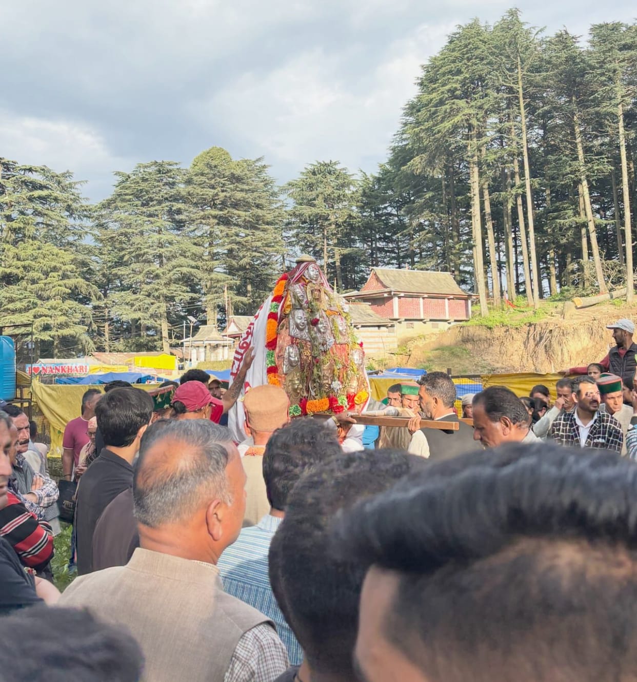 People danced to the beat of drums at the two-day Bhado Fair in Nankhari