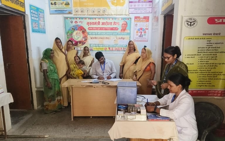 A large number of patients suffering from viral fever and cold/flu visited the health fair.