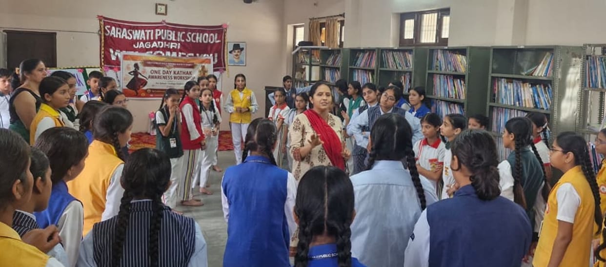 Female students learned the nuances of classical dance