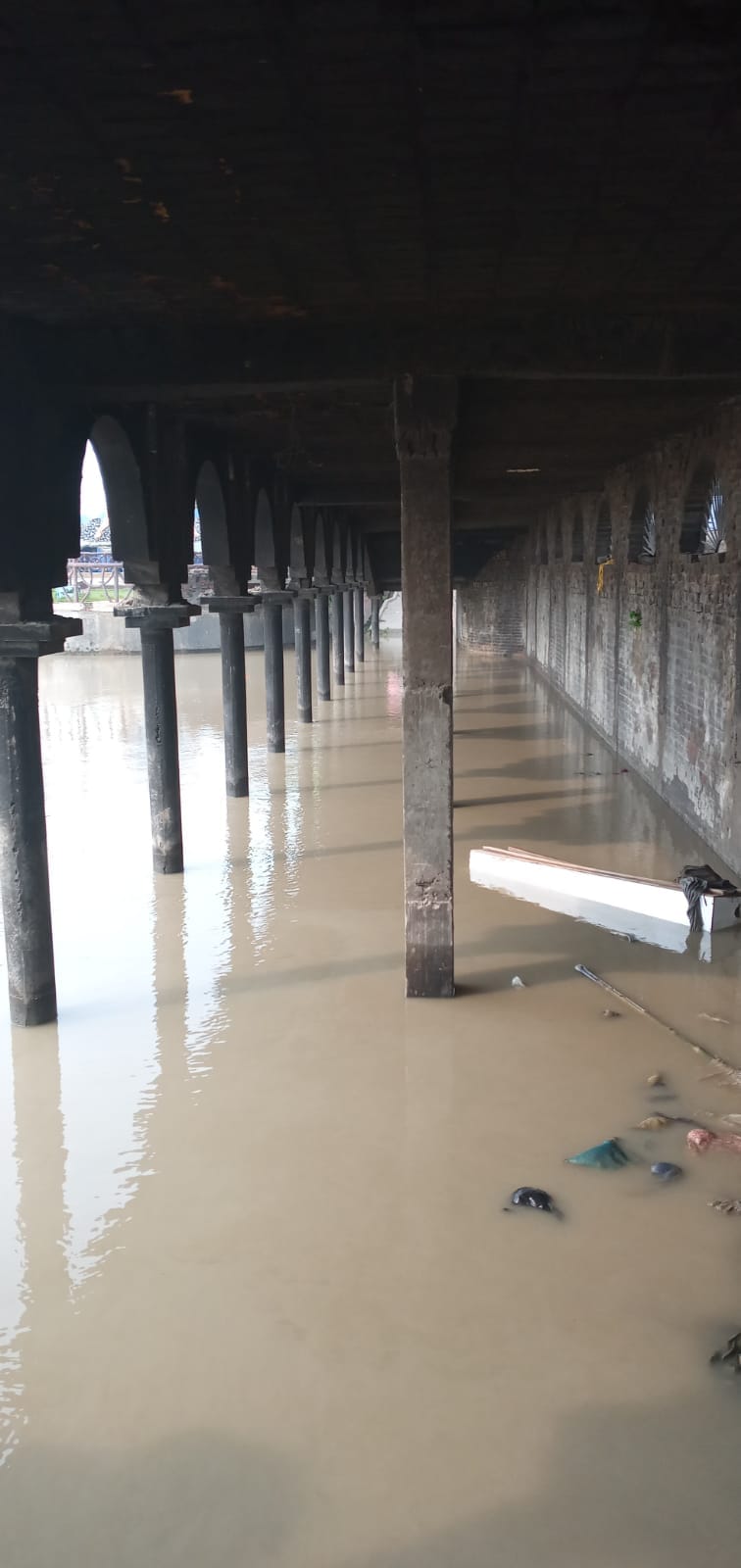 Crops belonging to over 150 farmers across 15 villages were submerged in the Saryu River floods.
