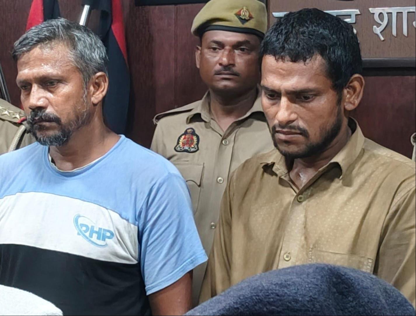 थानाभवन थाना पुलिस द्वारा गिरफ्तार साइबर ठगी के आरोपी पंकज व किरोड़ीमल। स्रोत पुलिस विभाग