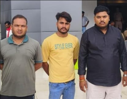 भाजपा नेता के साथ मारपीट में गिरफ्तार किए गए आरोपी। - पुलिस