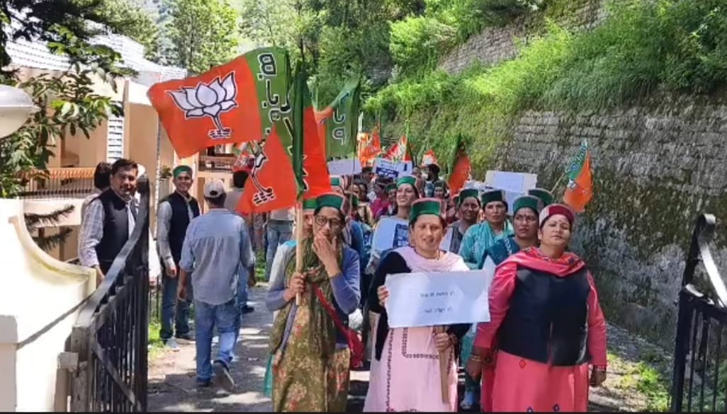 भावानगर में रैली निकालते भाजपा कार्यकता। संवाद