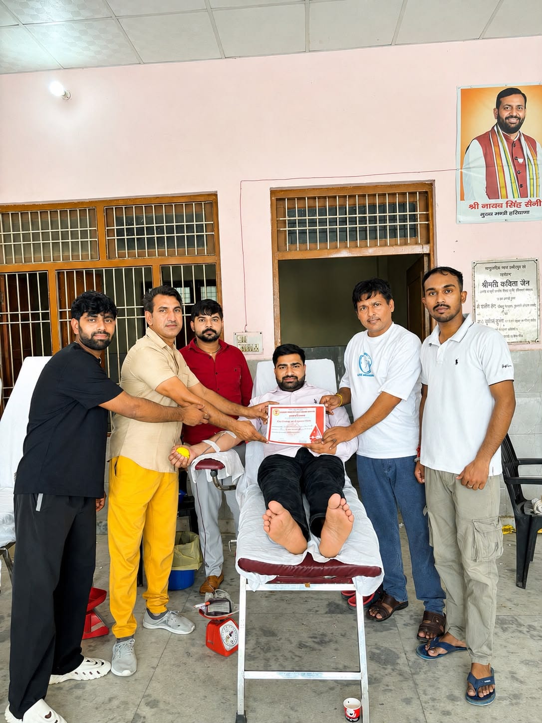 More than 50 youths donated blood at the camp.