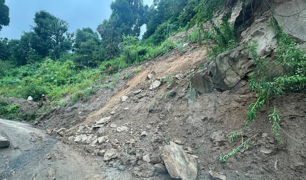 Road buried under debris; villagers suffering the brunt; department turns a blind eye.