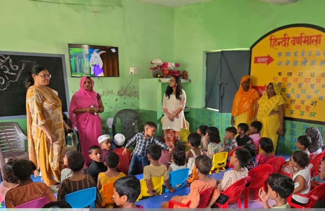 The Anganwadi center in Kharkhoda was found closed during the inspection.