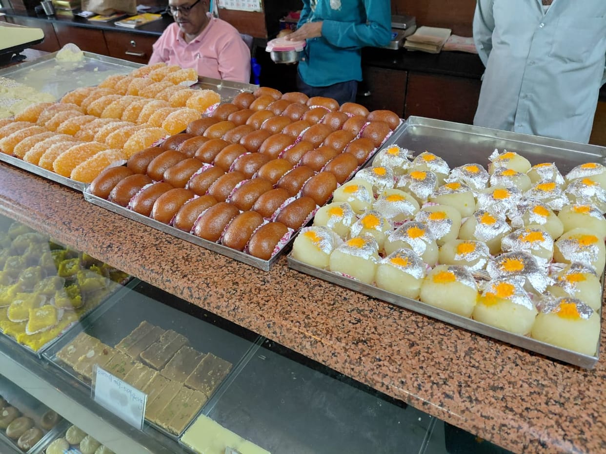 The sweetness of the festival begins to dissolve into the sugar syrup; sweet shops are getting decked up.