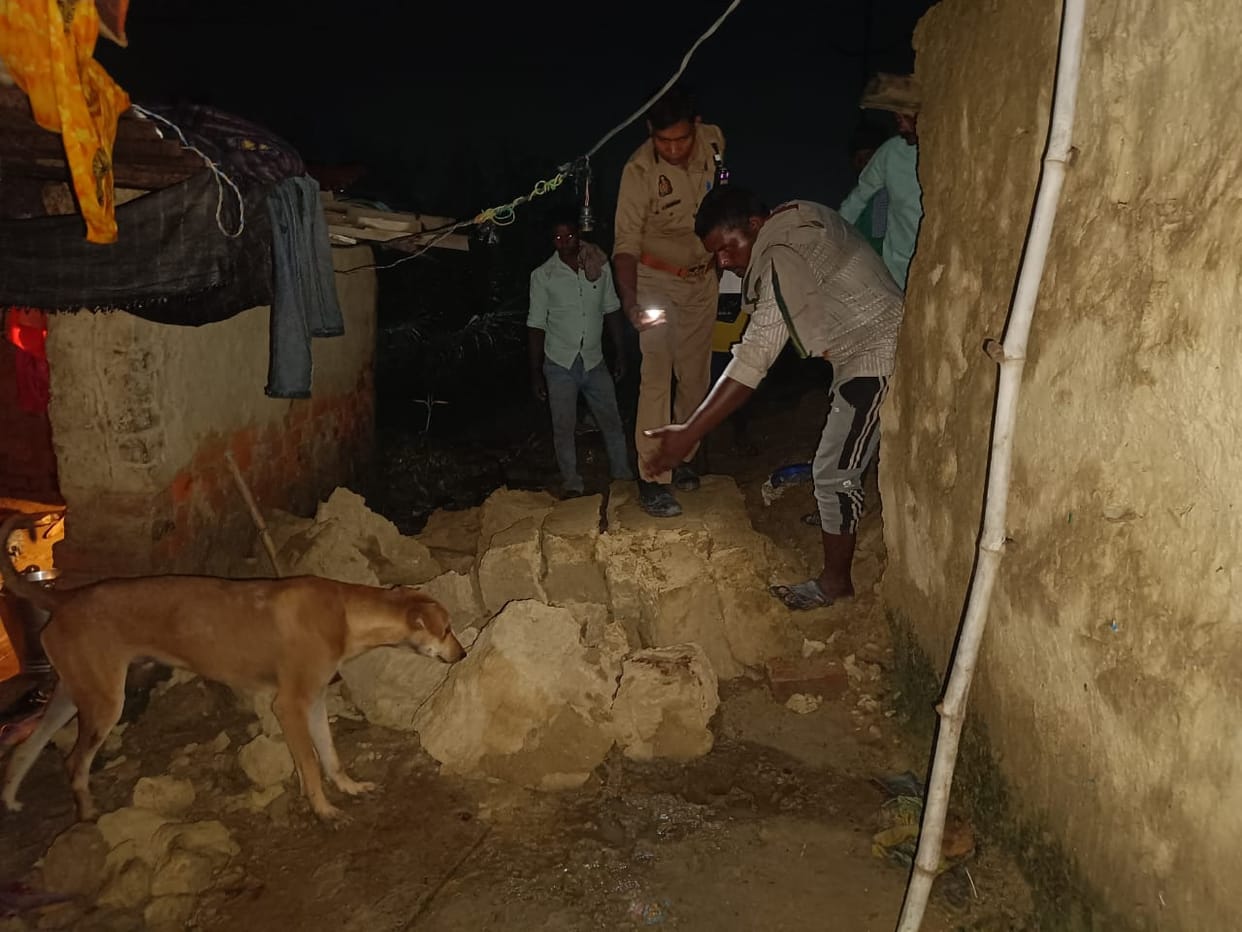 Two-year-old child dies after being buried under debris when the wall of a mud house collapsed.