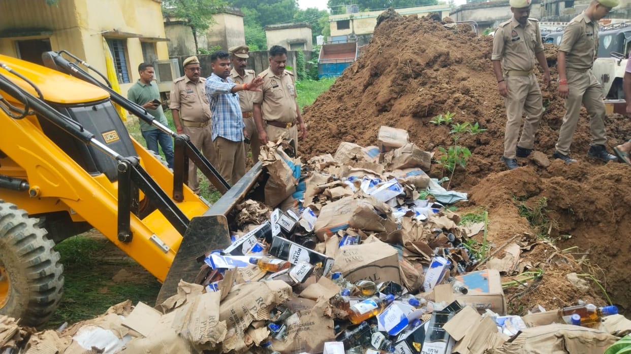 Over 10,000 liters of liquor destroyed following court order.