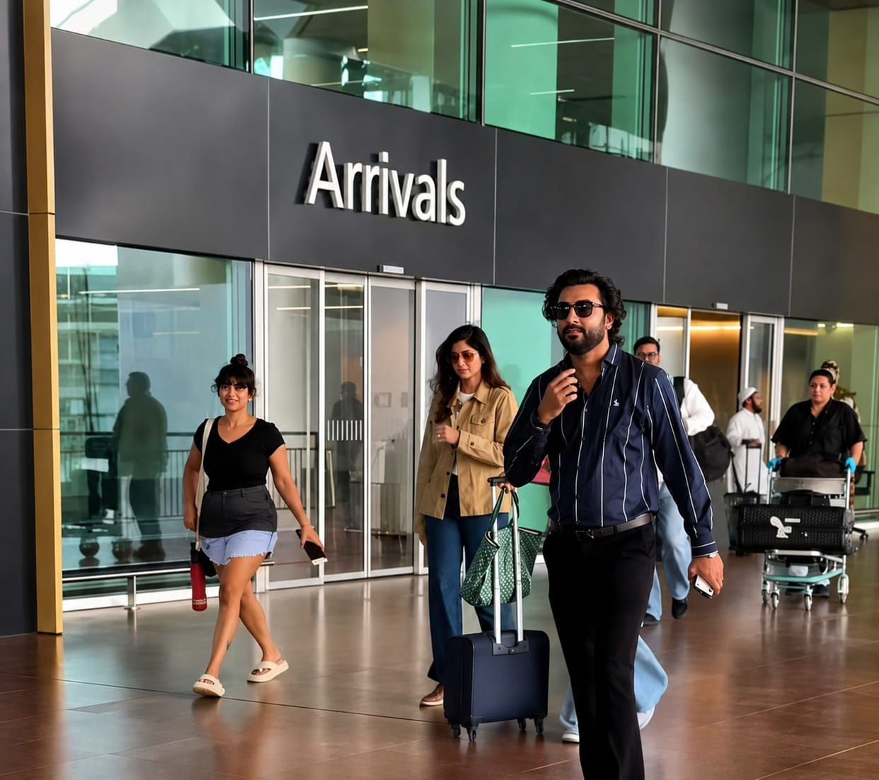 Video of Shilpa Shetty arriving at Noida Airport goes viral.