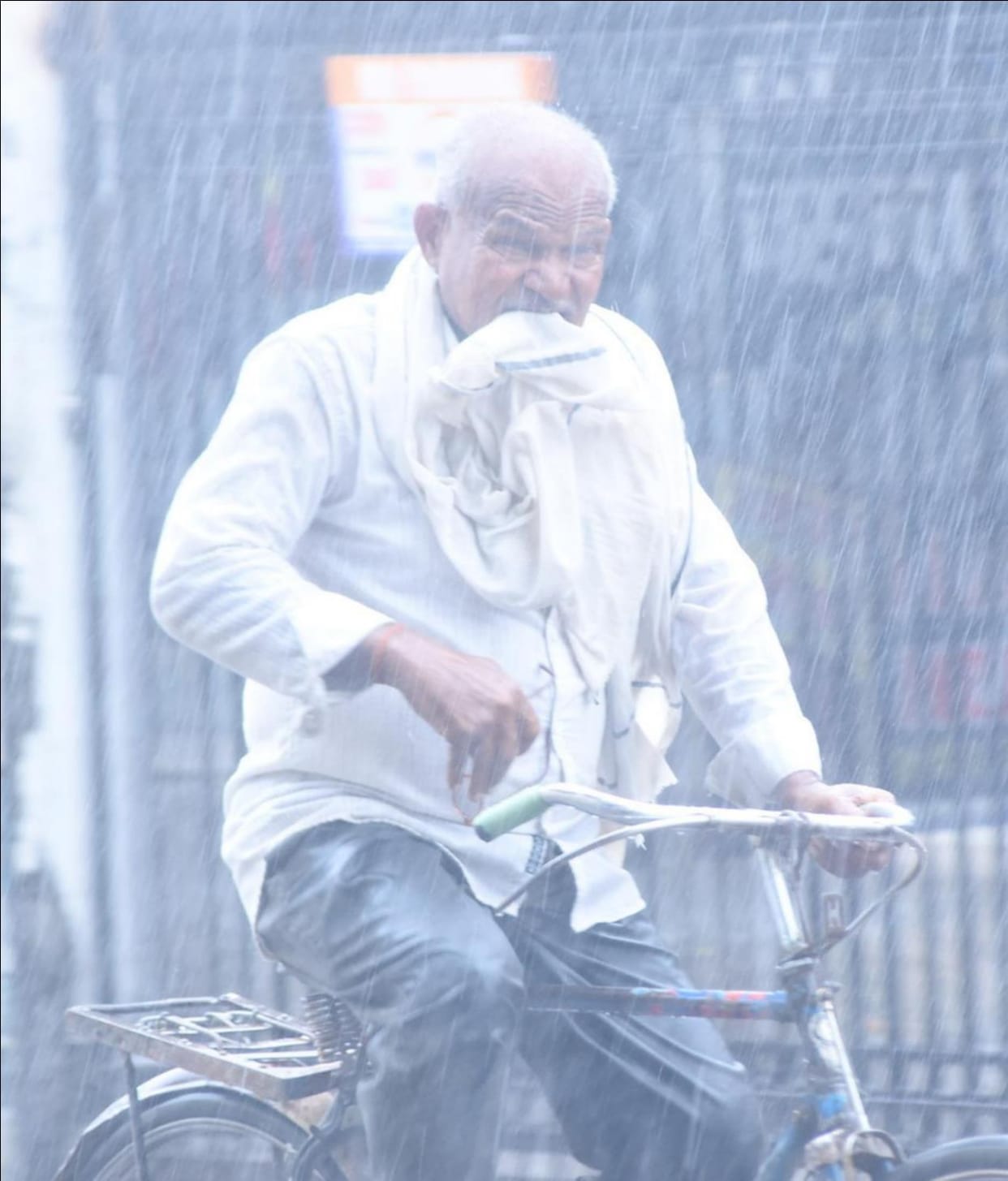 Intermittent rain kept drenching everything throughout the day.