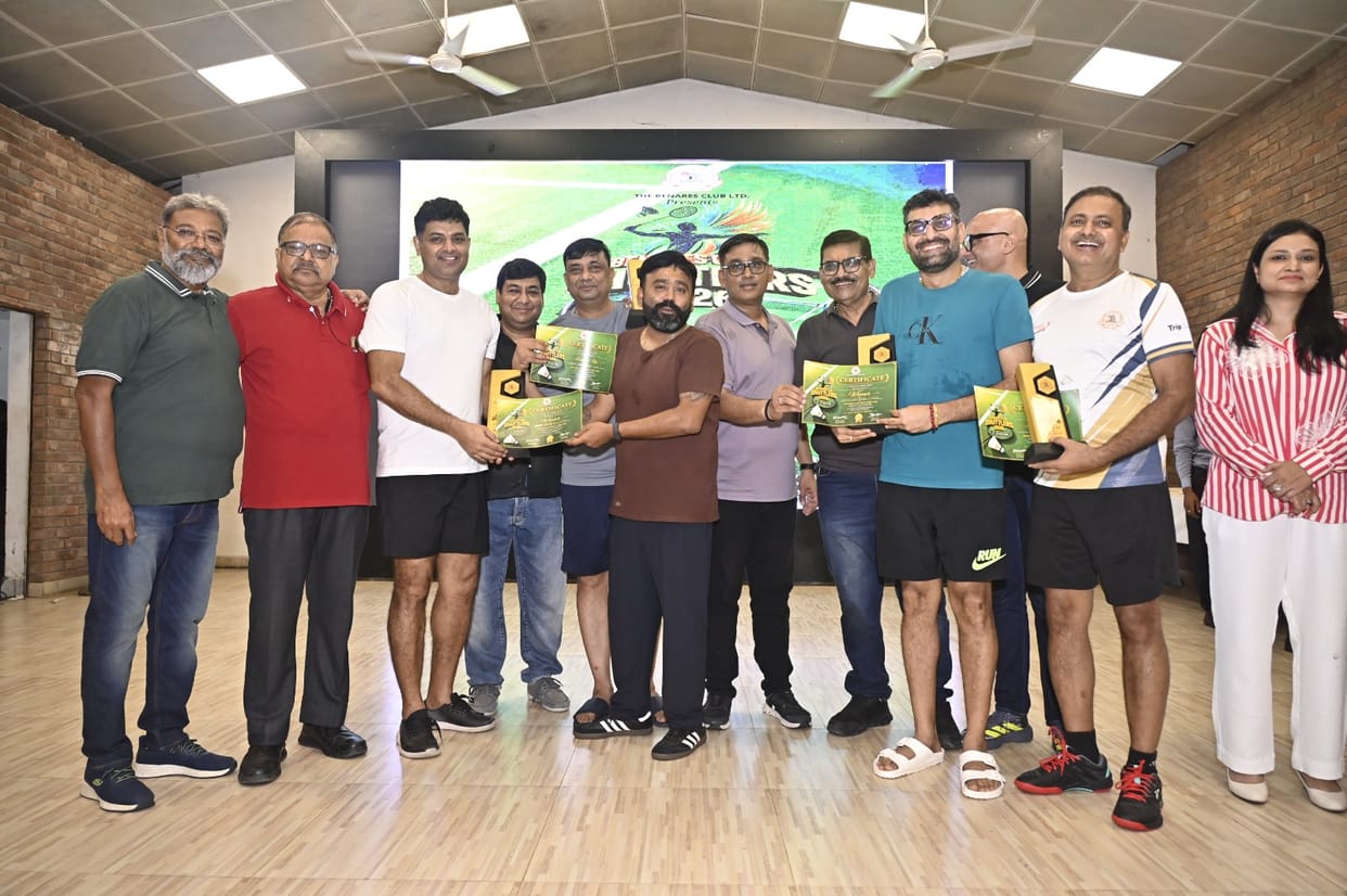 Akash and Mukesh crowned Banaras Club Shuttlers champions for the fourth time; secured two walkovers and won 14 matches.