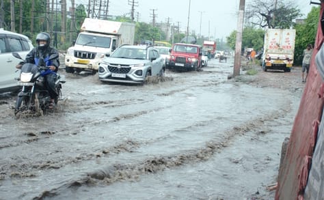 Slight relief from the heat after the rain, but waterlogging causes chaos.
