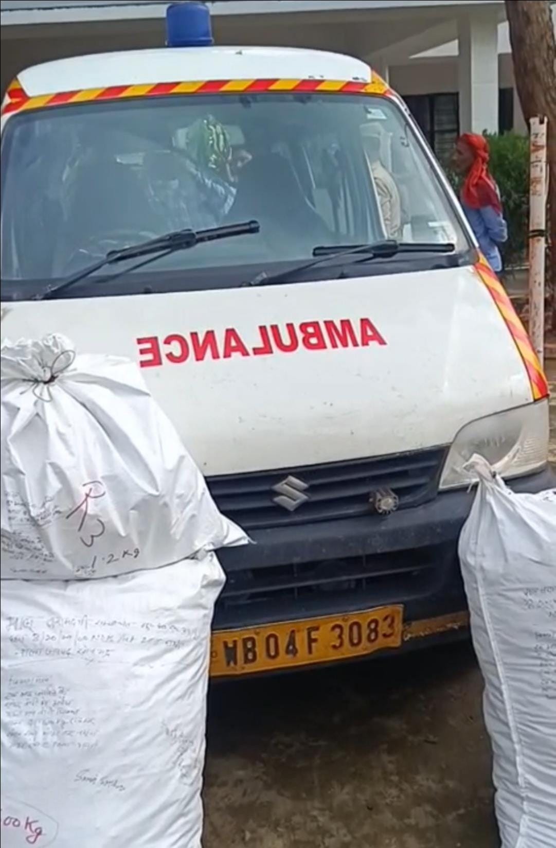 81 kg of cannabis was concealed in a specially built compartment beneath the ambulance; it was being transported from Odisha to Sultanpur.