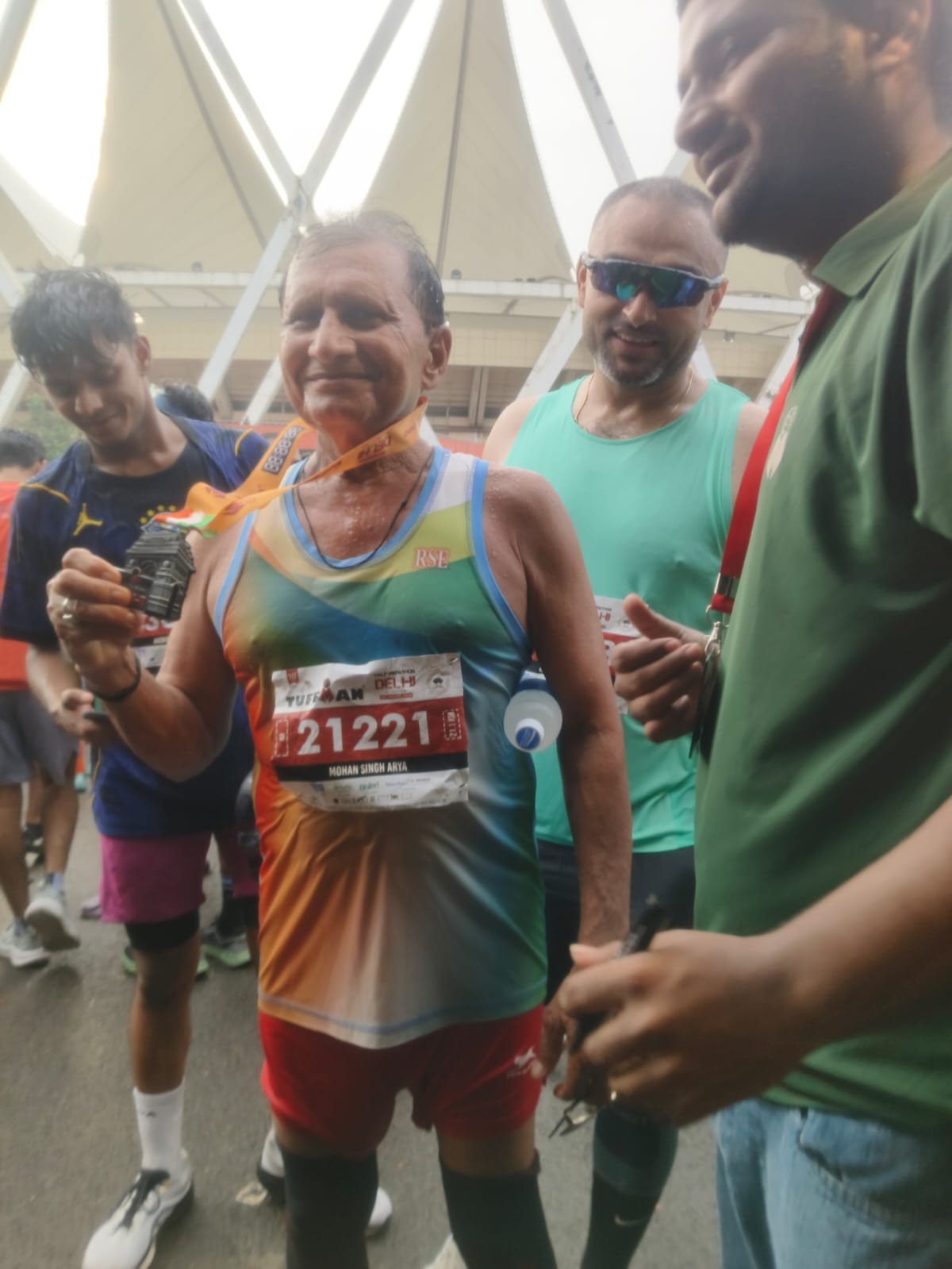 68-year-old Mohan completed a 21 km run in 2.29 minutes.