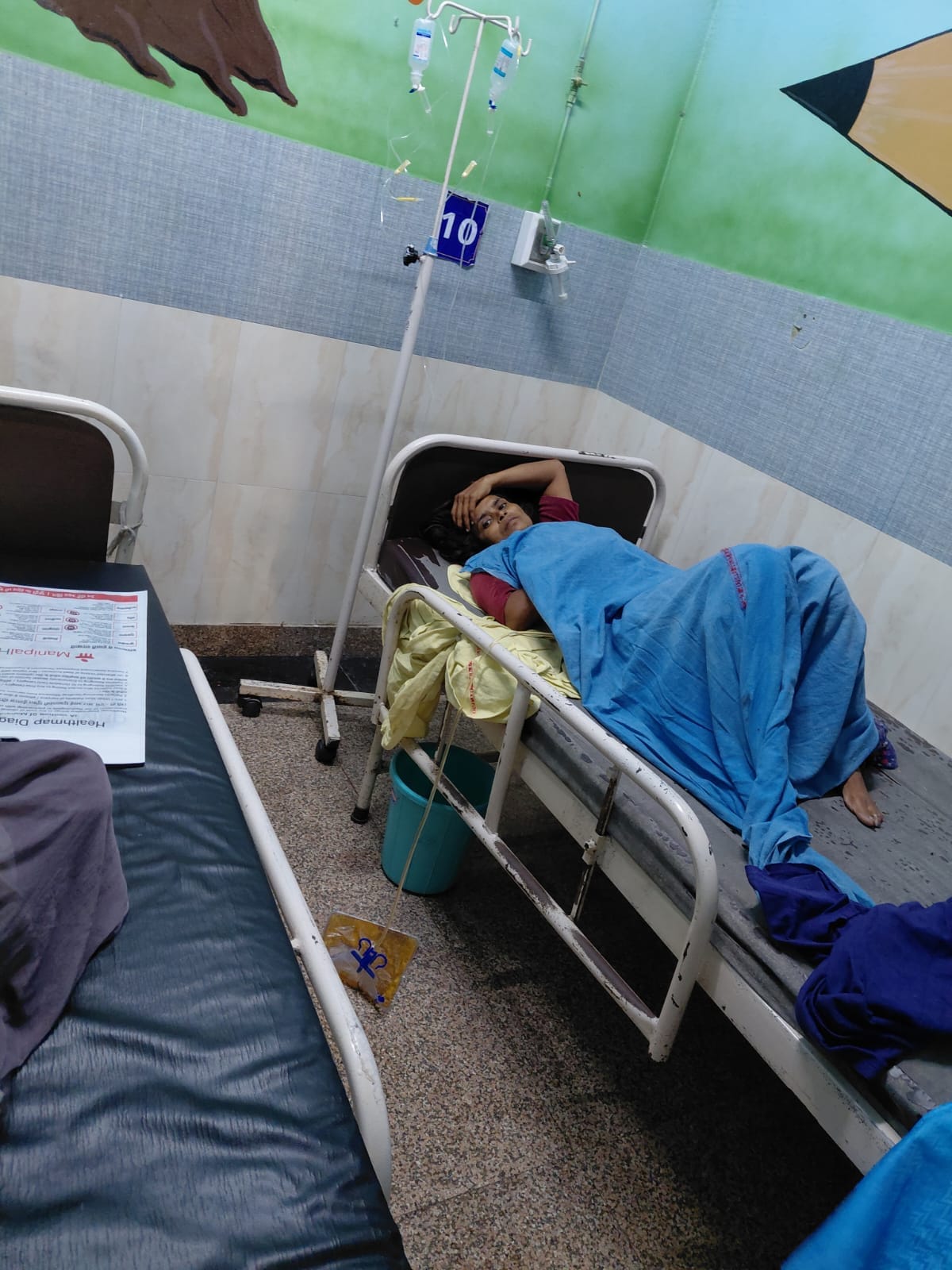 कुरुक्षेत्र। जिला अस्पताल में उपचाराधीन आरोपी बिमला। संवाद