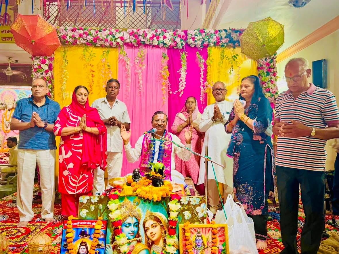 The episode of Lord Ganesha's marriage was narrated during the story.