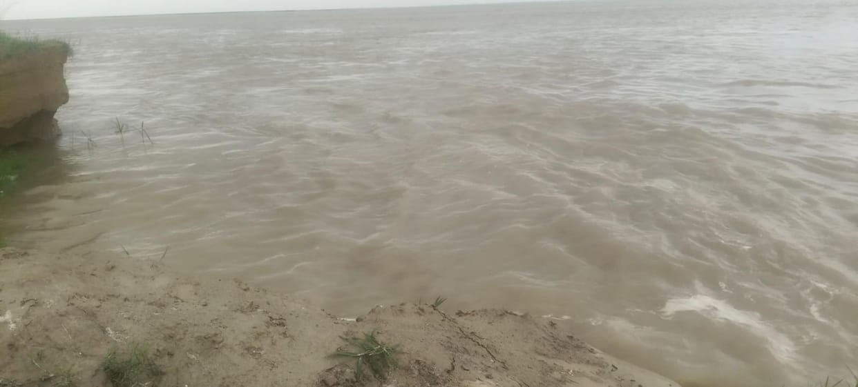 Saryu's water level remains steady, yet erosion is intense; 12 bighas of land have been swallowed by the river.