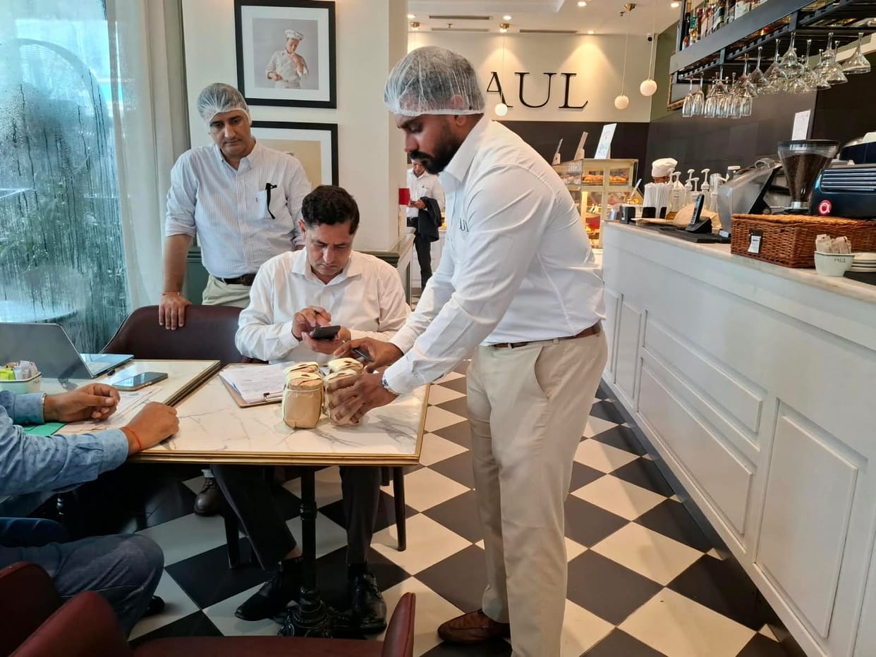 The Food Safety Department team collected samples from the restaurant.