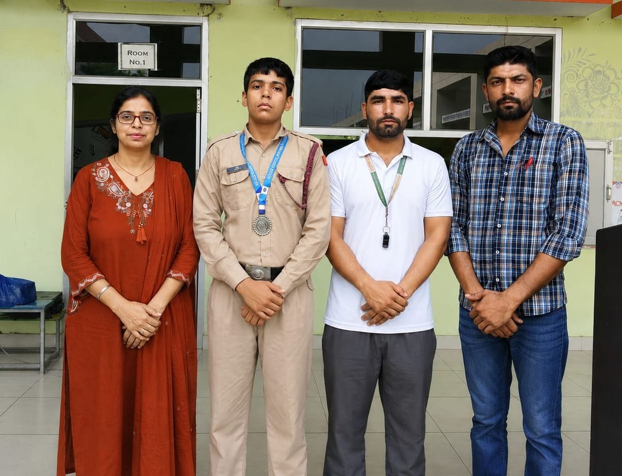 Virender won silver medal in National Wrestling Grappling Championship