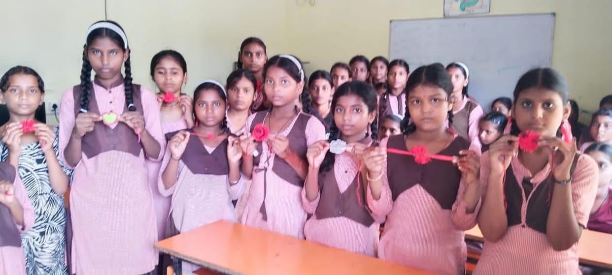 Pinky first, Alpha second in Rakhi making competition